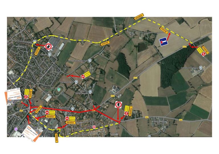 Travaux route de Valanjou (RD84) à Chemillé